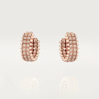 [LUXE JEWELRY] CLASH 9.2MM FULL DIAMOND DOUBLE ROW EARRINGS