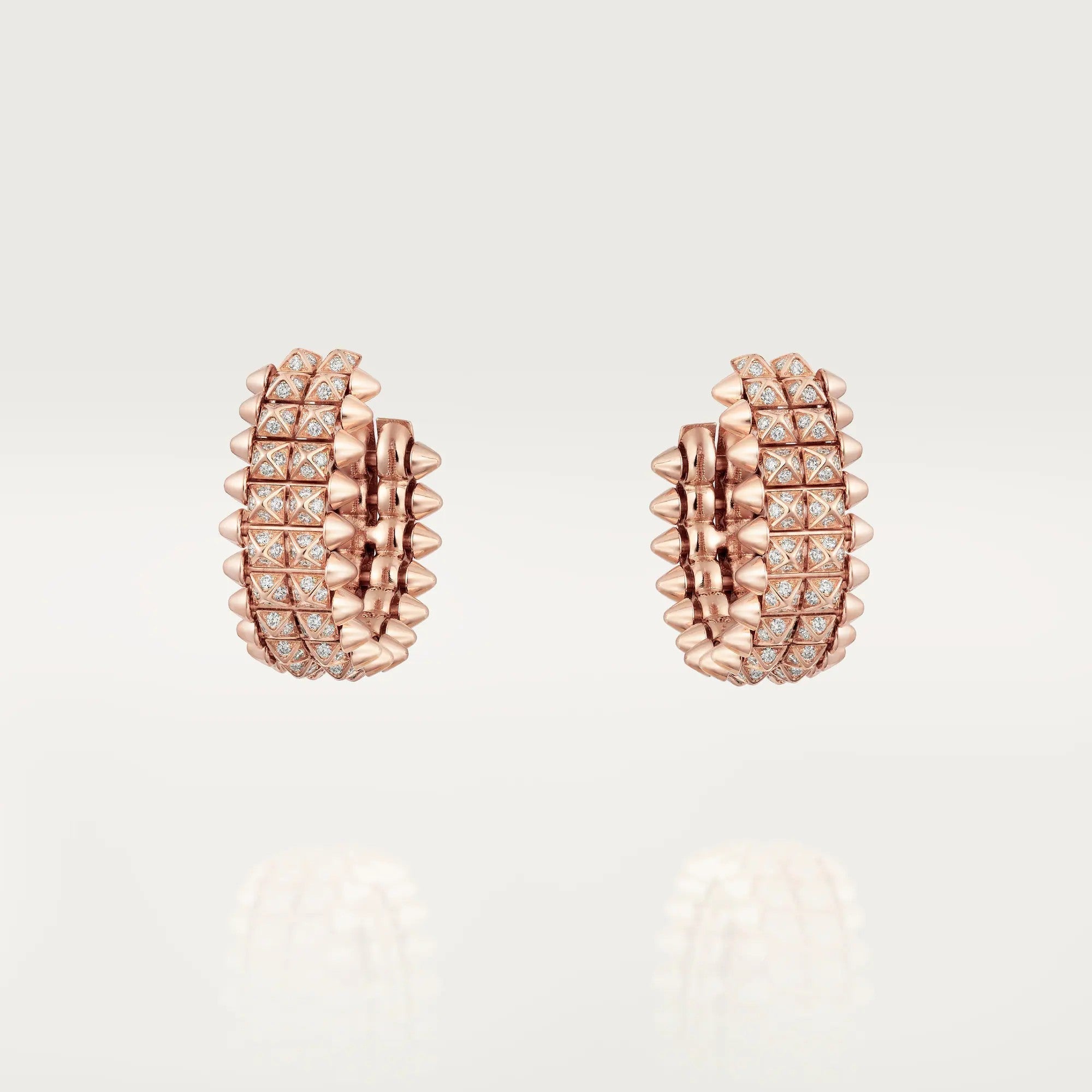 [LUXE JEWELRY] CLASH 9.2MM FULL DIAMOND DOUBLE ROW EARRINGS