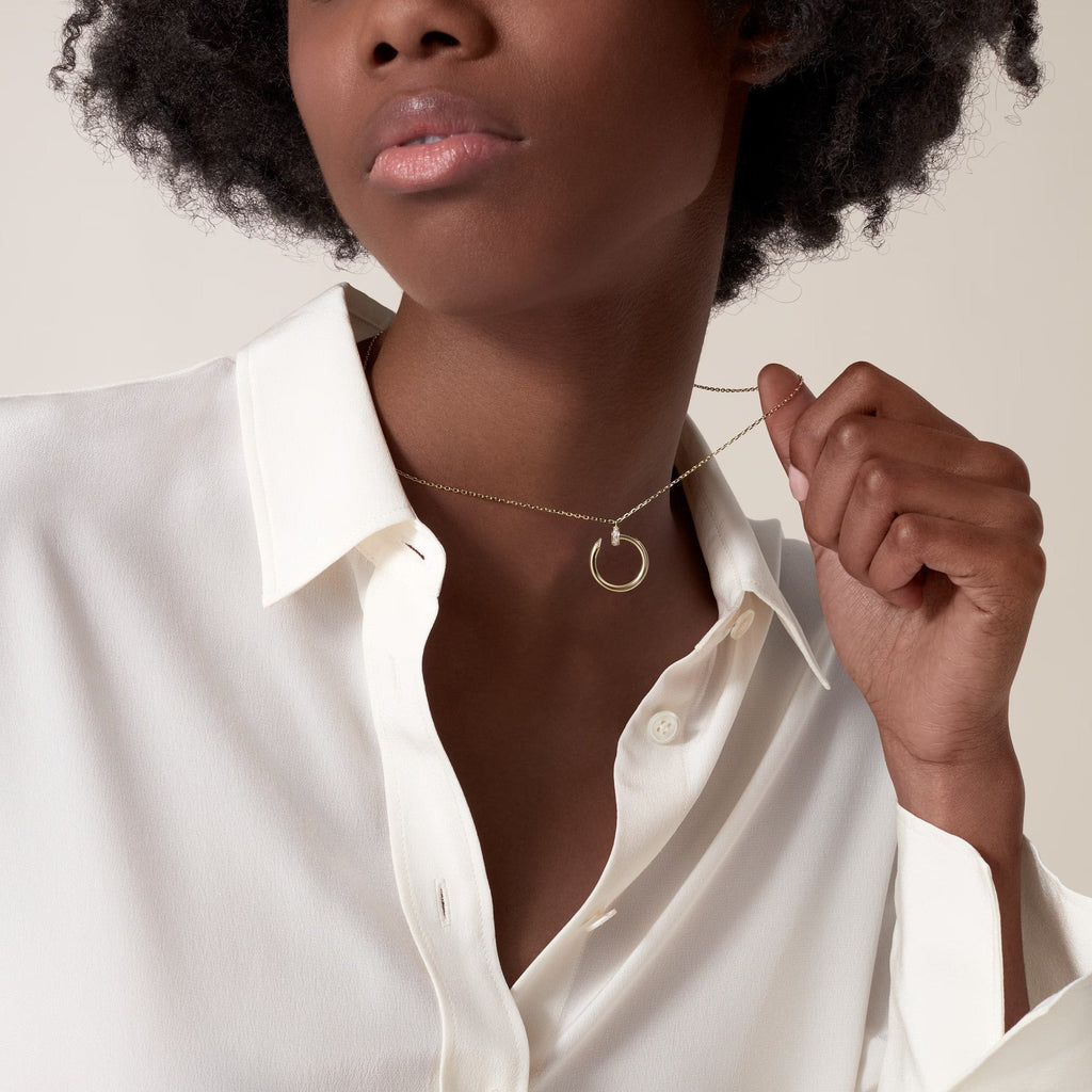 [LUXE JEWELRY] JUSTE NECKLACE HALF DIAMOND