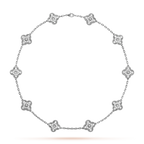 [LUXE JEWELRY]CLOVER 10 MOTIFS DIAMOND NECKLACE