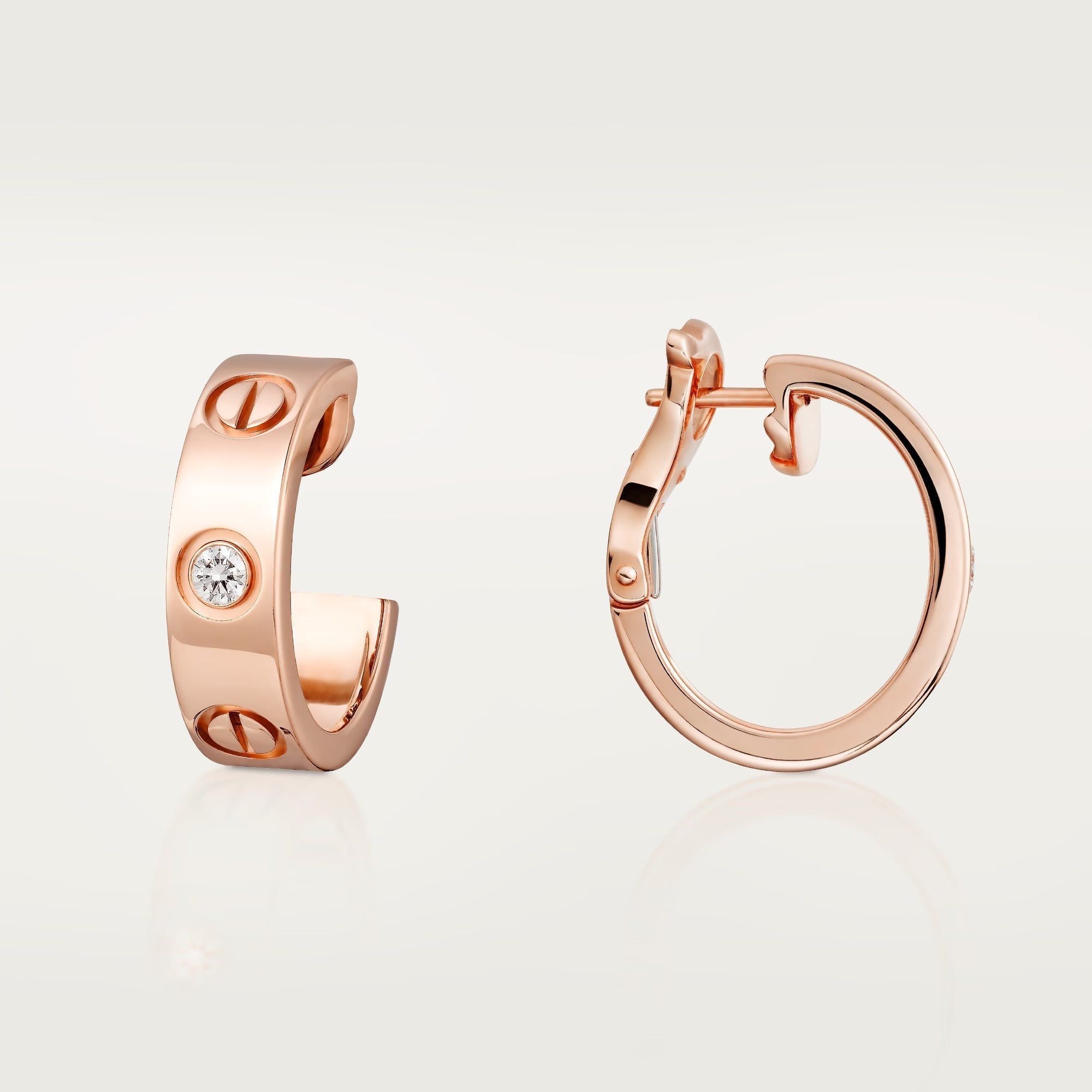 [LUXE JEWELRY] LOVE EARRINGS 5.7MM 2 DIAMONDS