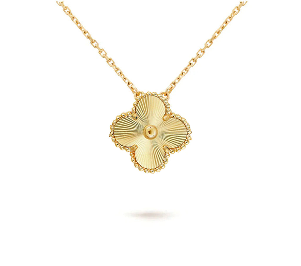 [LUXE JEWELRY]CLOVER 15MM SINGLE FLOWER NECKLACE COLLECTION