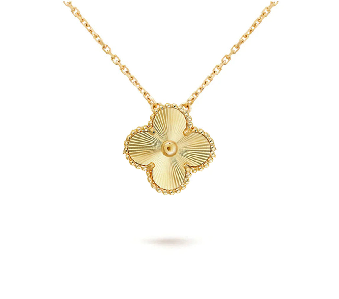 [LUXE JEWELRY]CLOVER 15MM SINGLE FLOWER NECKLACE COLLECTION