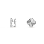 [LUXE JEWELRY]CLOVER SILVER 15MM MOP DIAMOND EARRINGS COLLECTION