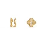 [Luxe]CLOVER 15MM MOP DIAMOND EARRINGS COLLECTION