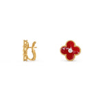 [Luxe]CLOVER 15MM MOP DIAMOND EARRINGS COLLECTION