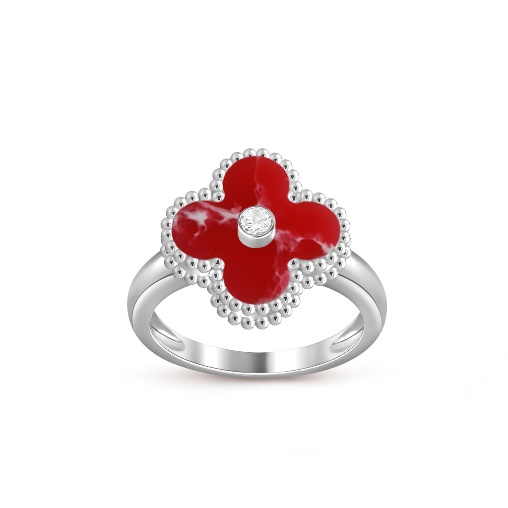 [LUXE JEWELRY]CLOVER SILVER DIOMND RING COLLECTION