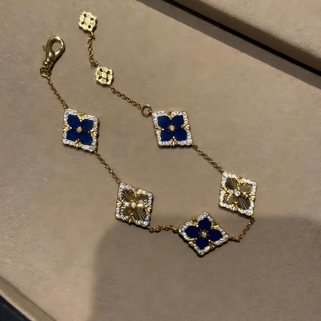 [LUXE JEWELRY] OPERA 5 MOTIFS TULLE ENAMEL BRACELET