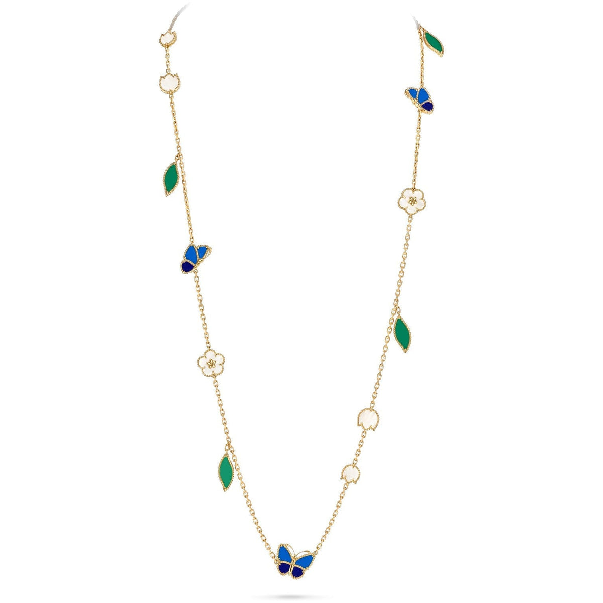 [LUXE JEWELRY] LUCKY SPRING BUTTERFLY 15 FLOWER NECKLACE