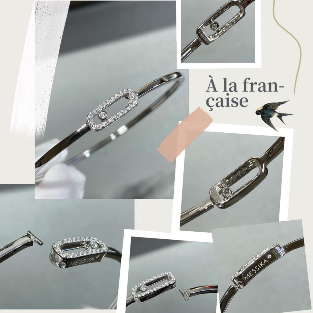 [Luxe Jewellery] Move Uno pavé flex bangle medium