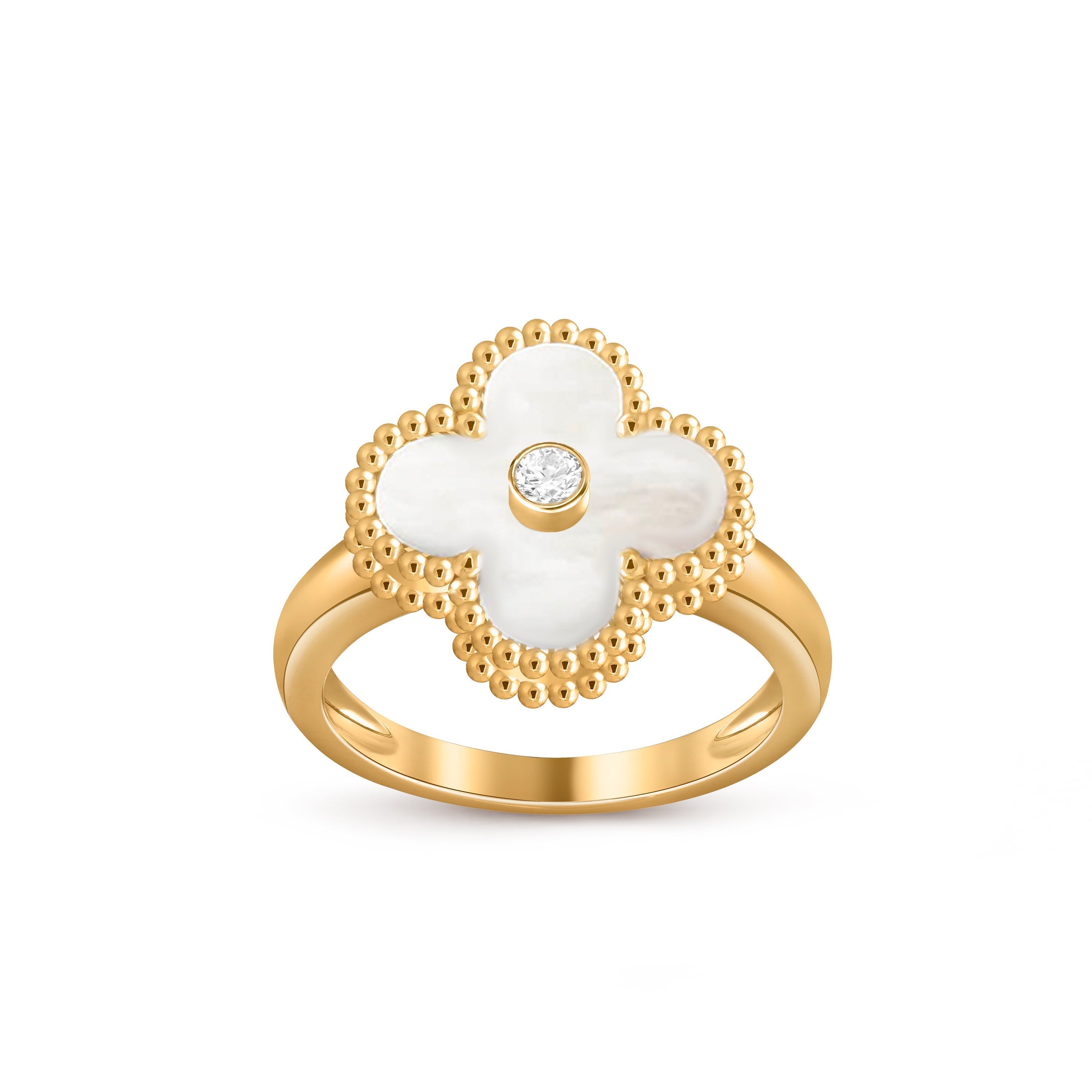 [LUXE JEWELRY]CLOVER DIAMOND RING GOLD COLLECTION