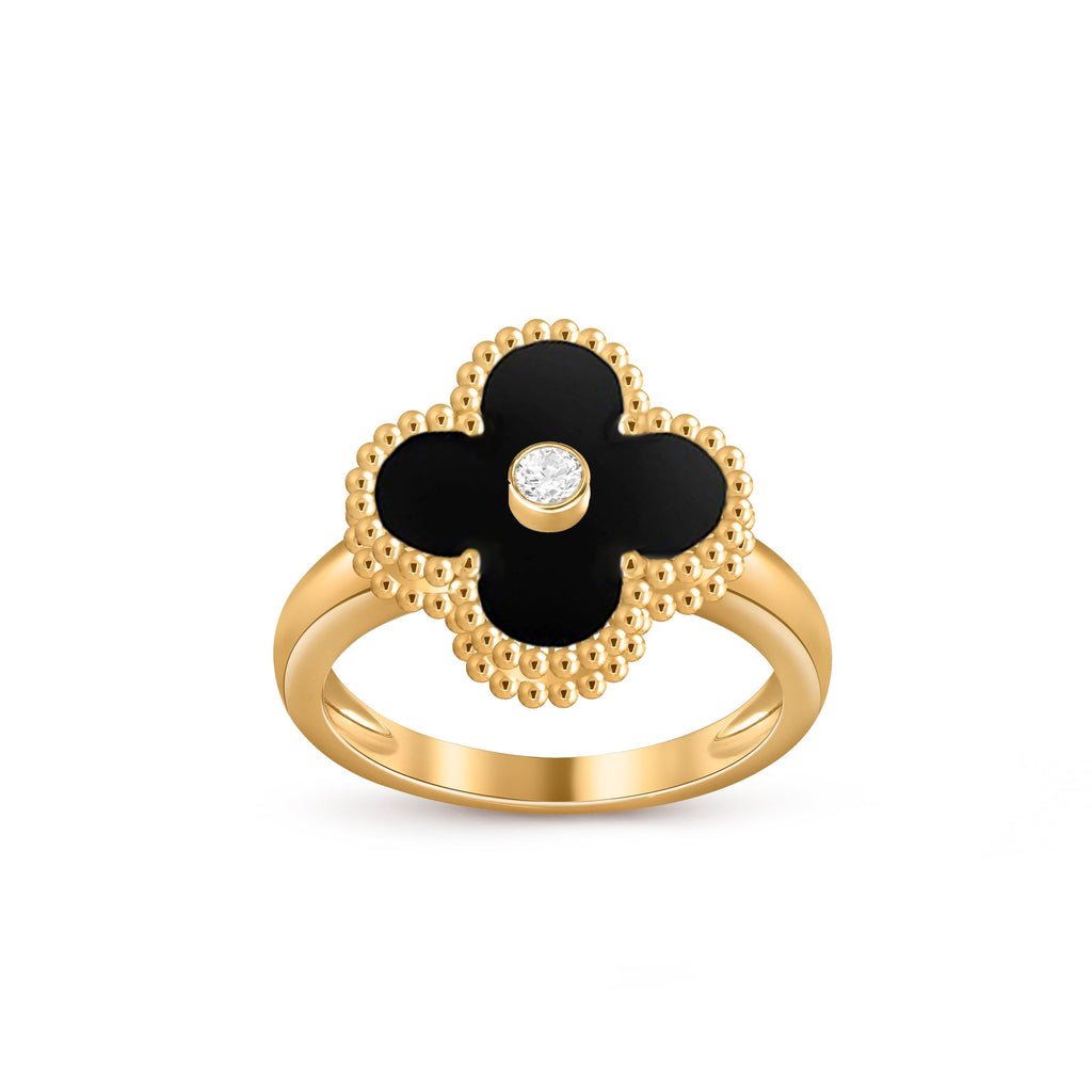 [LUXE JEWELRY]CLOVER DIAMOND RING GOLD COLLECTION