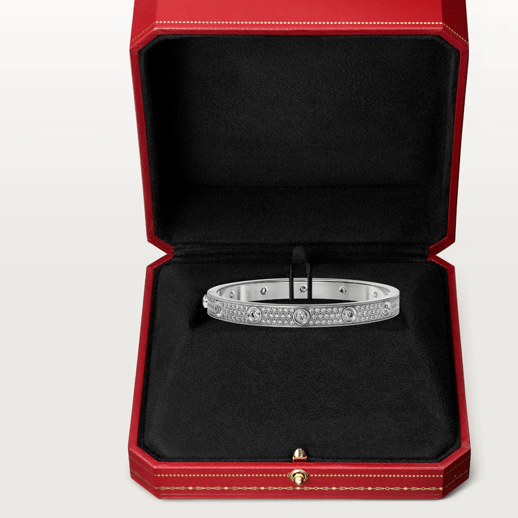 [LUXE JEWELRY] LOVE BRACELET 6.1MM DIAMOND-PAVED 10 BIG DIAMONDS