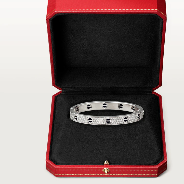 [LUXE JEWELRY] LOVE BRACELET 6.1MM DIAMOND-PAVED CERAMIC