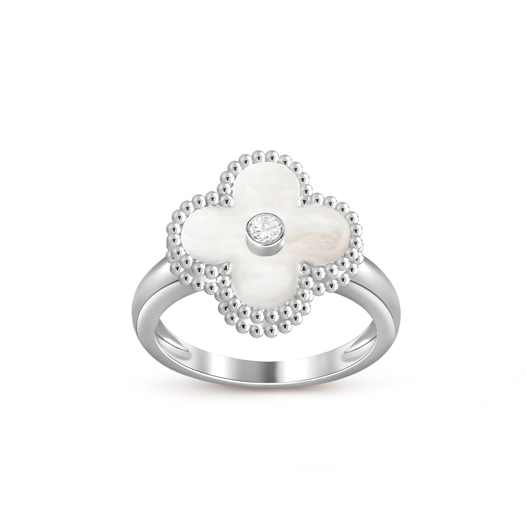 [LUXE JEWELRY]CLOVER SILVER DIOMND RING COLLECTION