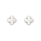 [LUXE JEWELRY]CLOVER SILVER 15MM EARRINGS COLLECTION