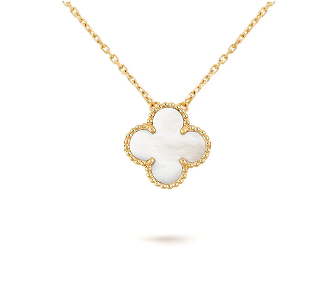 [LUXE JEWELRY]CLOVER 15MM SINGLE FLOWER NECKLACE COLLECTION