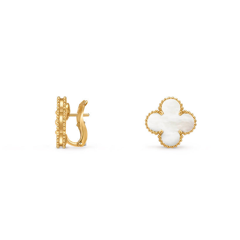 [LUXE JEWELRY]CLOVER 15MM MOP EARRINGS COLLECTION