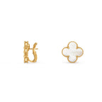[LUXE JEWELRY]CLOVER 15MM MOP EARRINGS COLLECTION