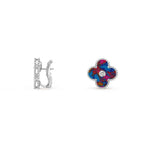 [LUXE JEWELRY]CLOVER SILVER 15MM MOP DIAMOND EARRINGS COLLECTION