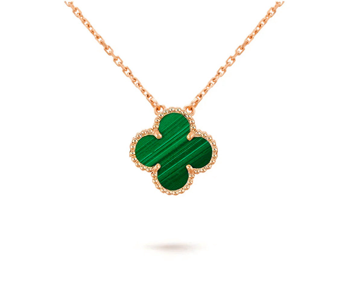 [LUXE JEWELRY]CLOVER 15MM SINGLE FLOWER NECKLACE COLLECTION