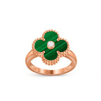 [LUXE JEWELRY]CLOVER DIAMOND RING ROSE GOLD COLLECTION