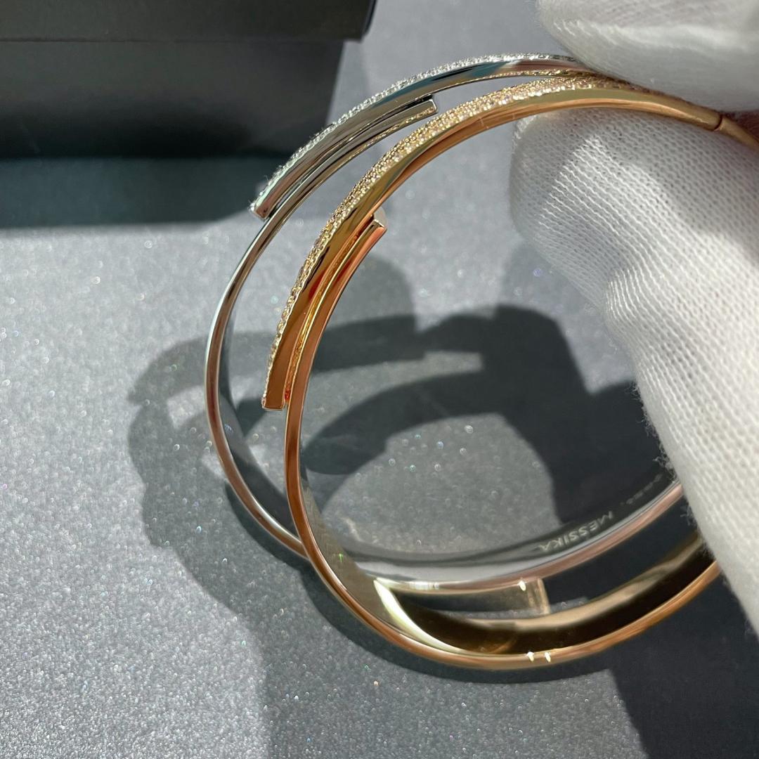 [Luxe Jewellery] Move Noa Rose Gold Pavé Diamond Bangle Bracelet