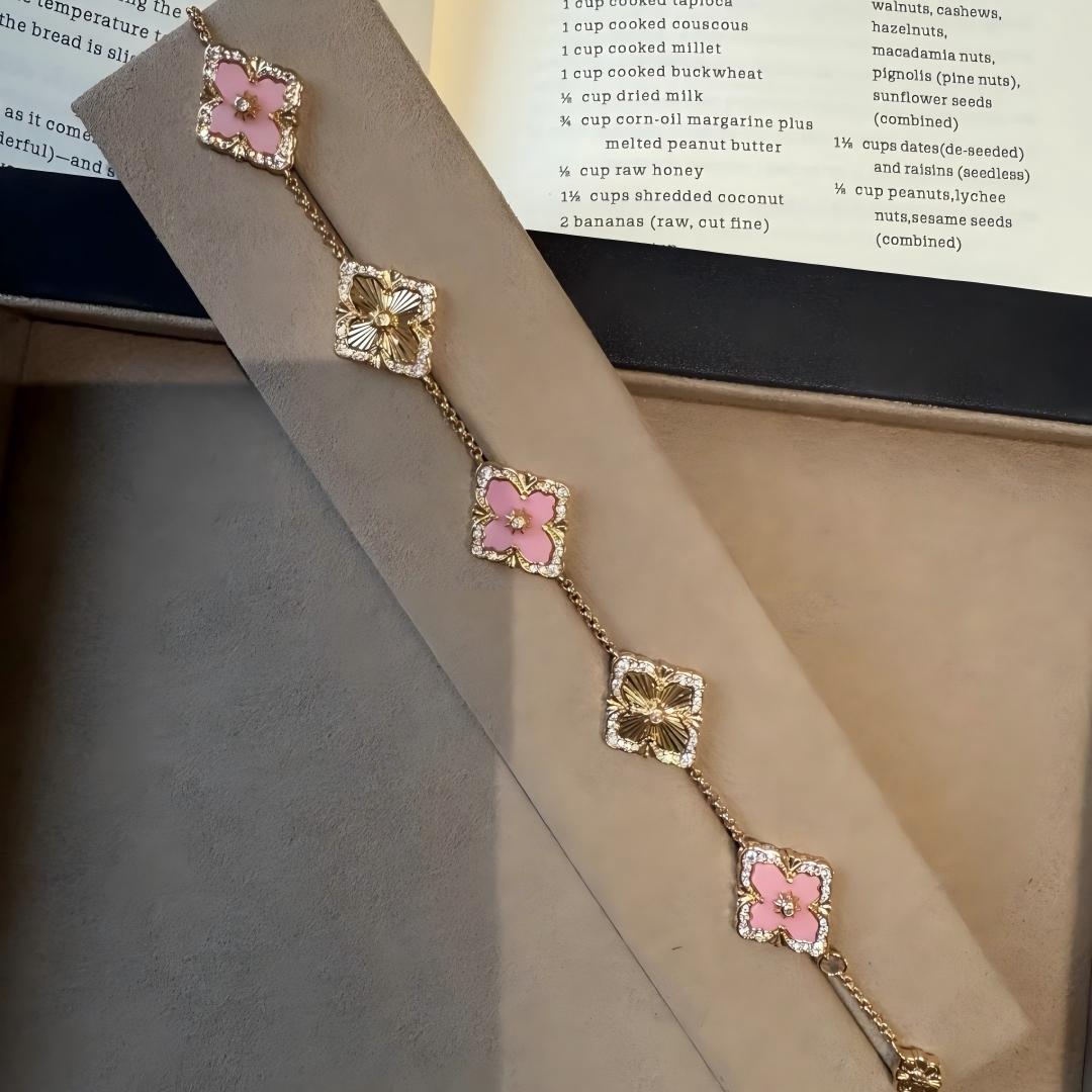 [LUXE JEWELRY] OPERA 5 MOTIFS TULLE ENAMEL BRACELET