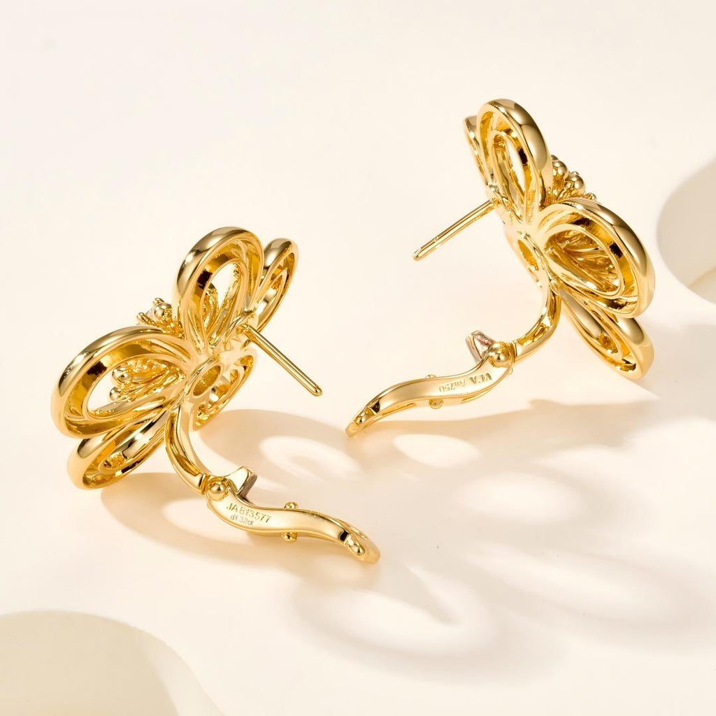 [LUXE JEWELRY] Flowerlace Earring Diamond 5 stones