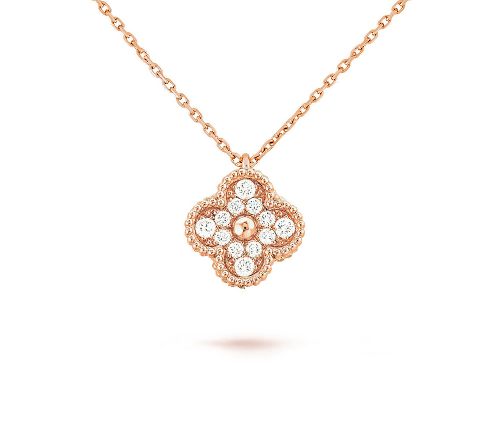 [LUXE JEWELRY]CLOVER MINI 9.5MM CARNELIANS NECKLACE COLLECTION