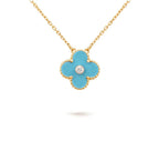 [LUXE JEWELRY]CLOVER 15MM DIAMOND SINGLE FLOWER NECKLACE COLLECTION