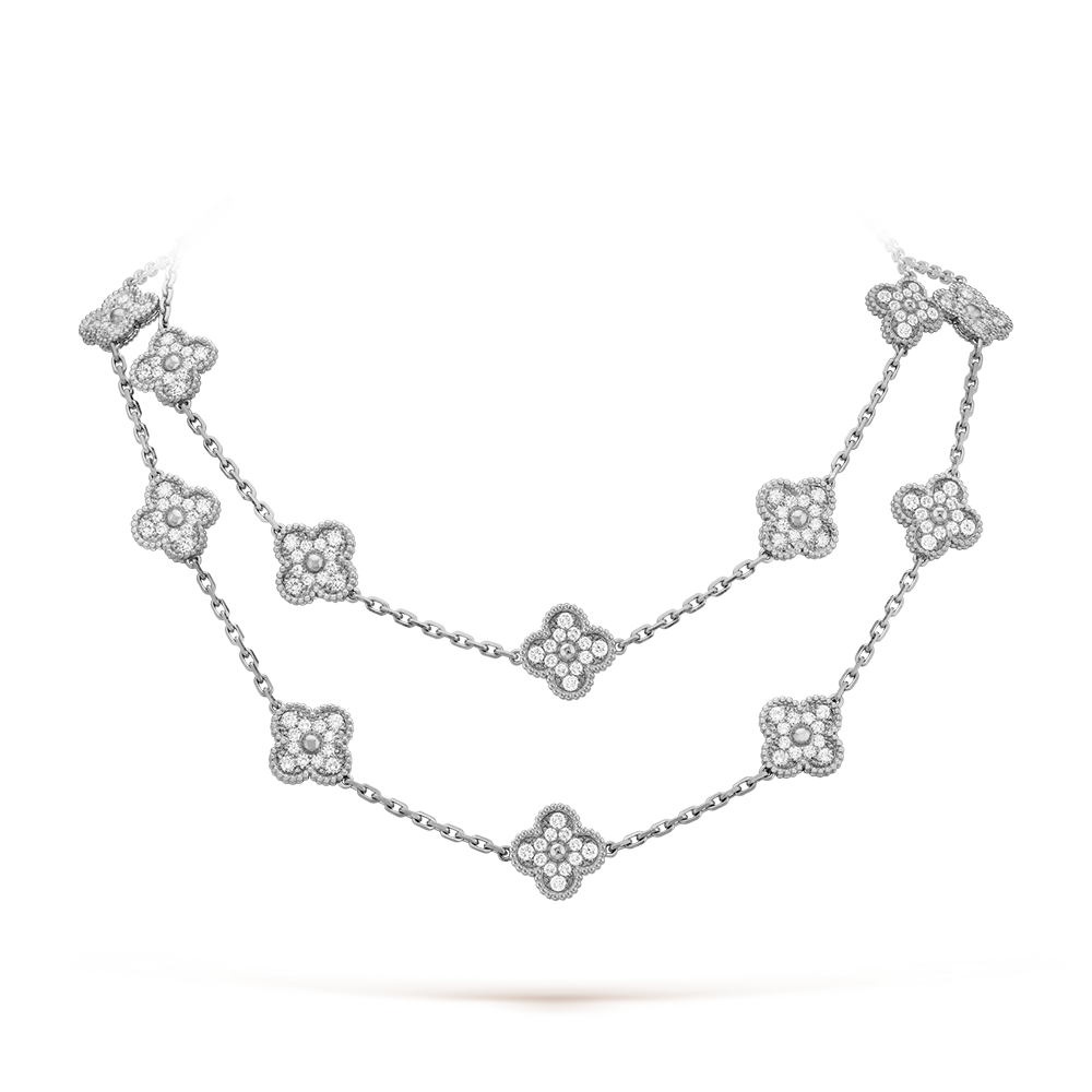 [LUXE JEWELRY]CLOVER 20 MOTIFS DIAMOND SILVER