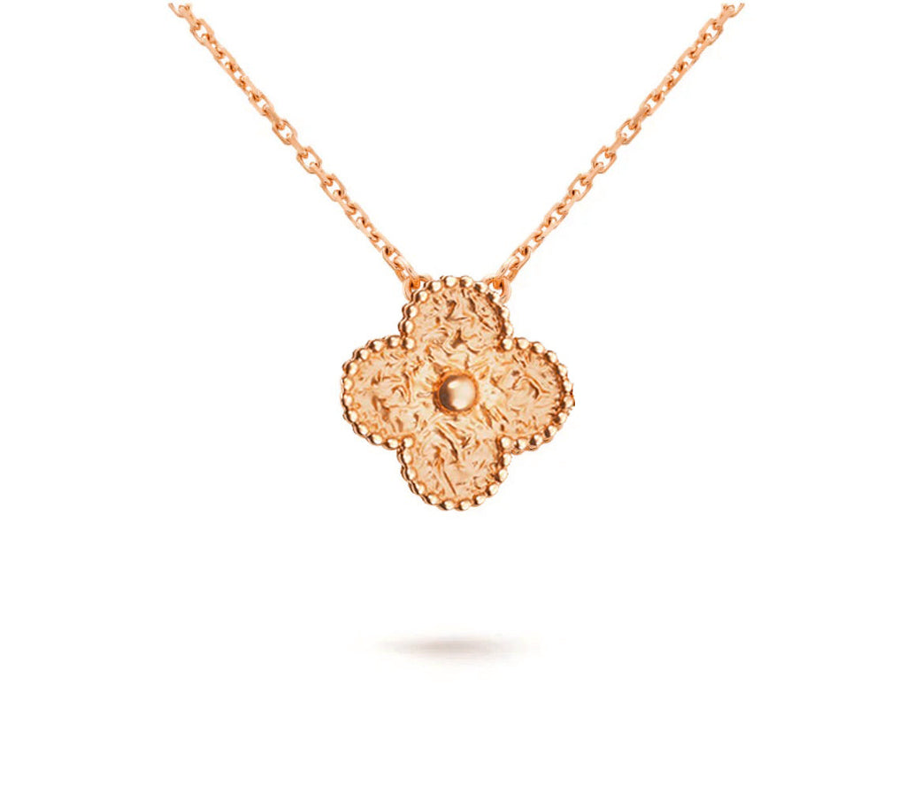 [LUXE JEWELRY]CLOVER 15MM SINGLE FLOWER NECKLACE COLLECTION