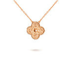 [LUXE JEWELRY]CLOVER 15MM SINGLE FLOWER NECKLACE COLLECTION