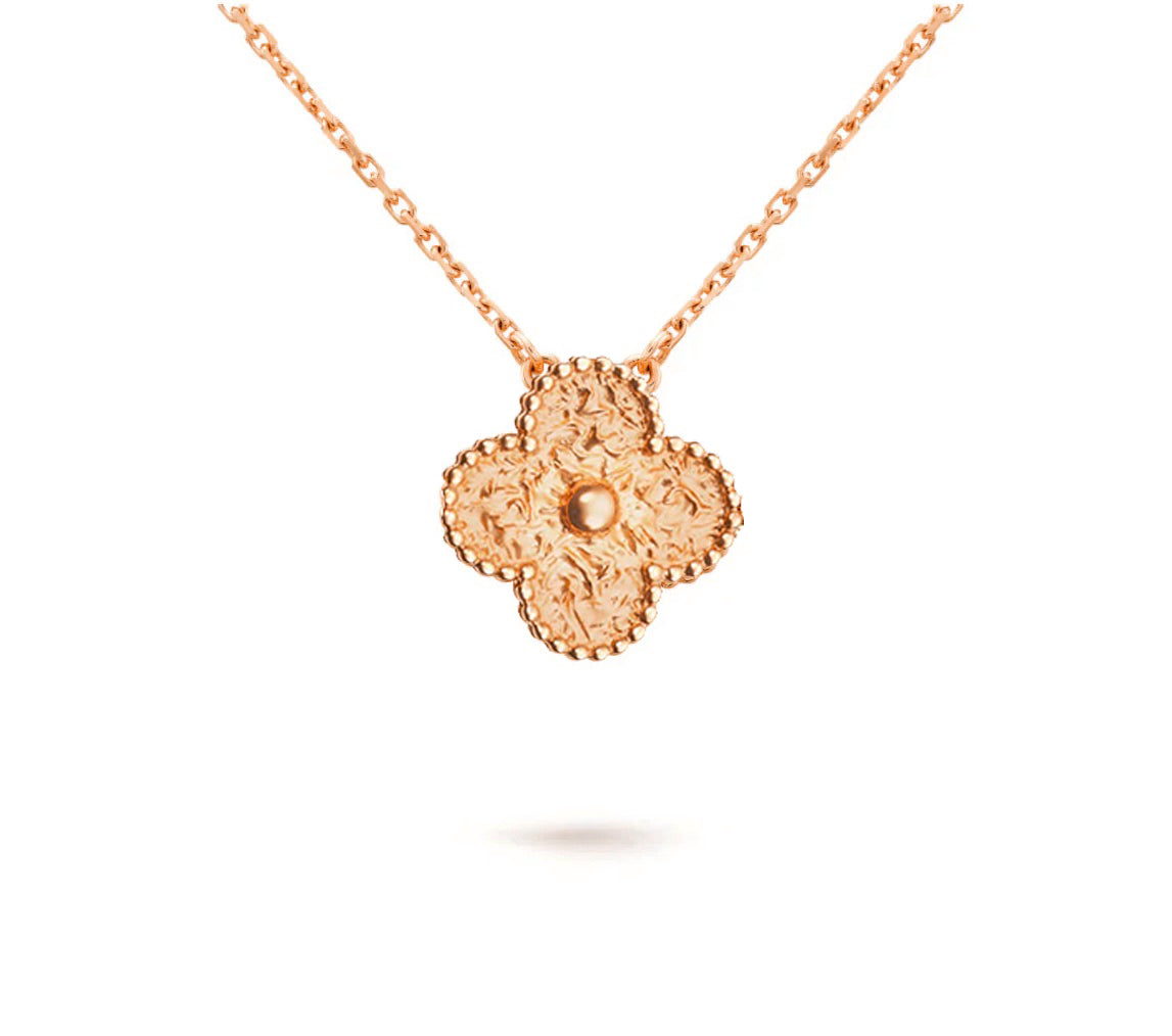 [LUXE JEWELRY]CLOVER 15MM SINGLE FLOWER NECKLACE COLLECTION