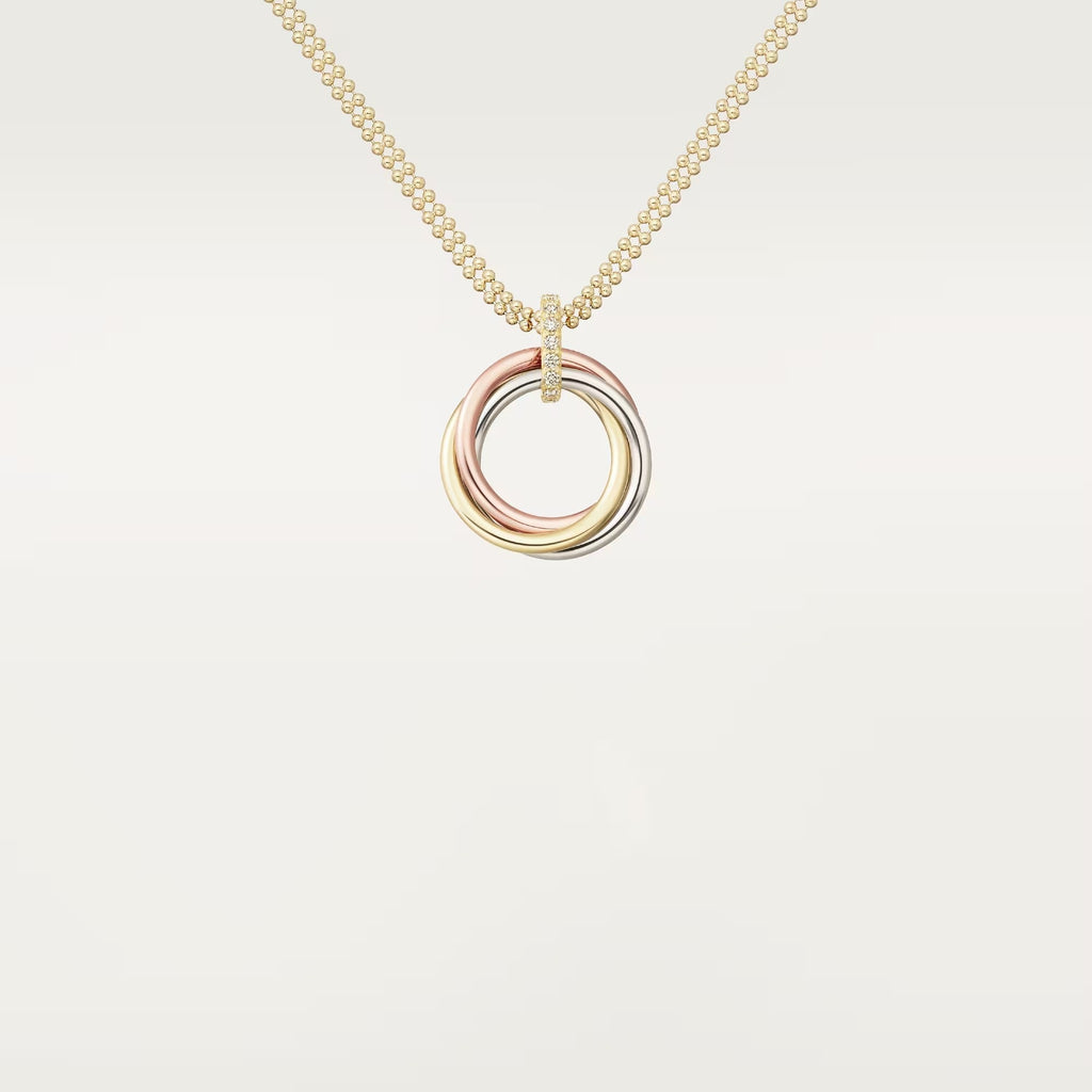 [LUXE JEWELRY] TRINITY MEDIUM  DIAMONDS NECKLACE