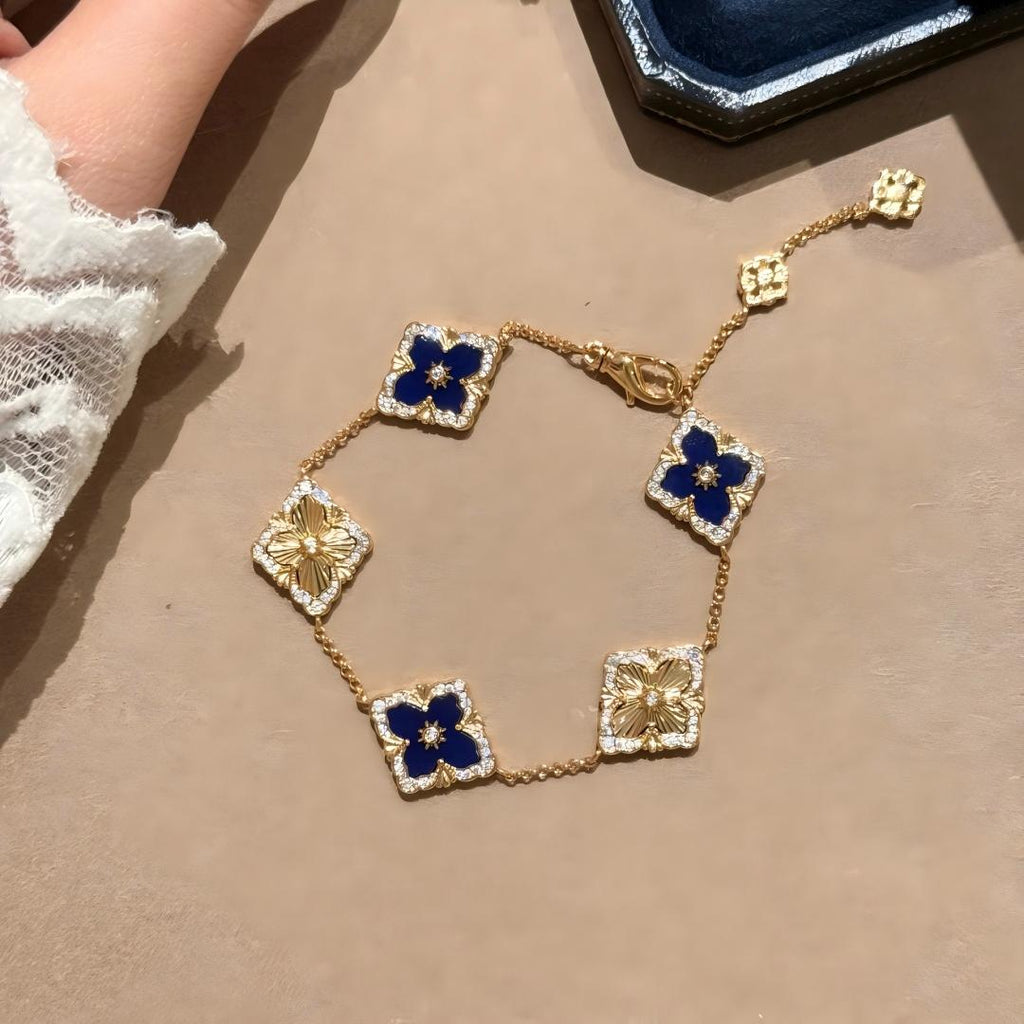 [LUXE JEWELRY] OPERA 5 MOTIFS TULLE ENAMEL BRACELET