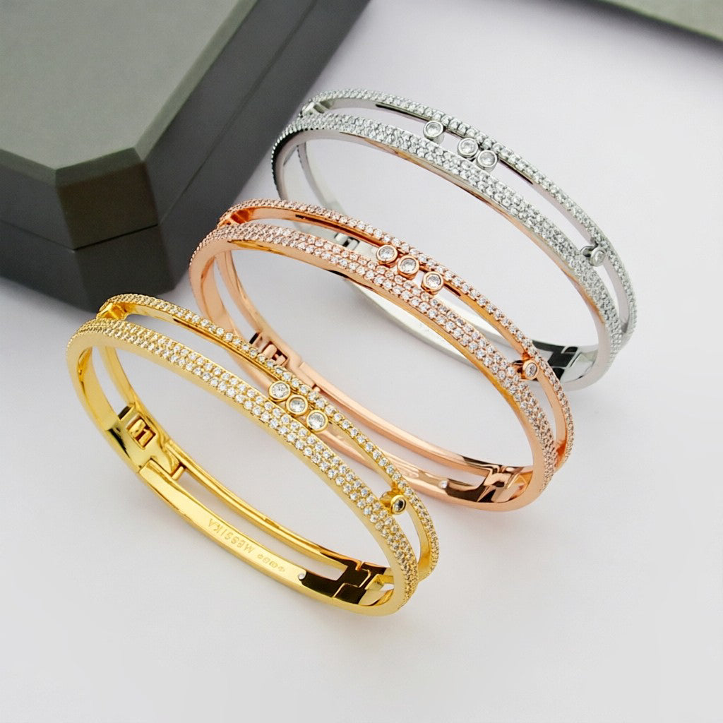 [LUXE JEWELRY]Move Romane pavé bangle