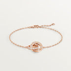 [LUXE JEWELRY] LOVE DOUBLE RING FULL DIAMOND BRACELET