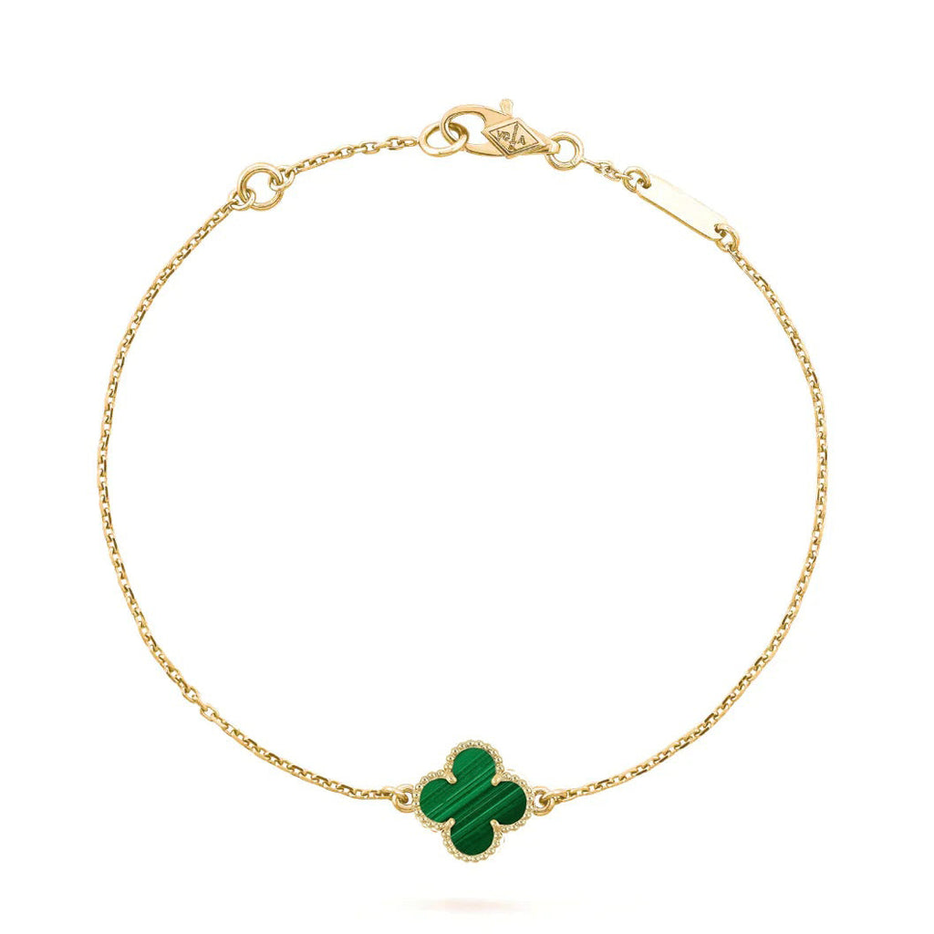 [LUXE JEWELRY]CLOVER BRACELET MALACHITE 1 MOTIF