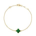 [LUXE JEWELRY]CLOVER BRACELET MALACHITE 1 MOTIF