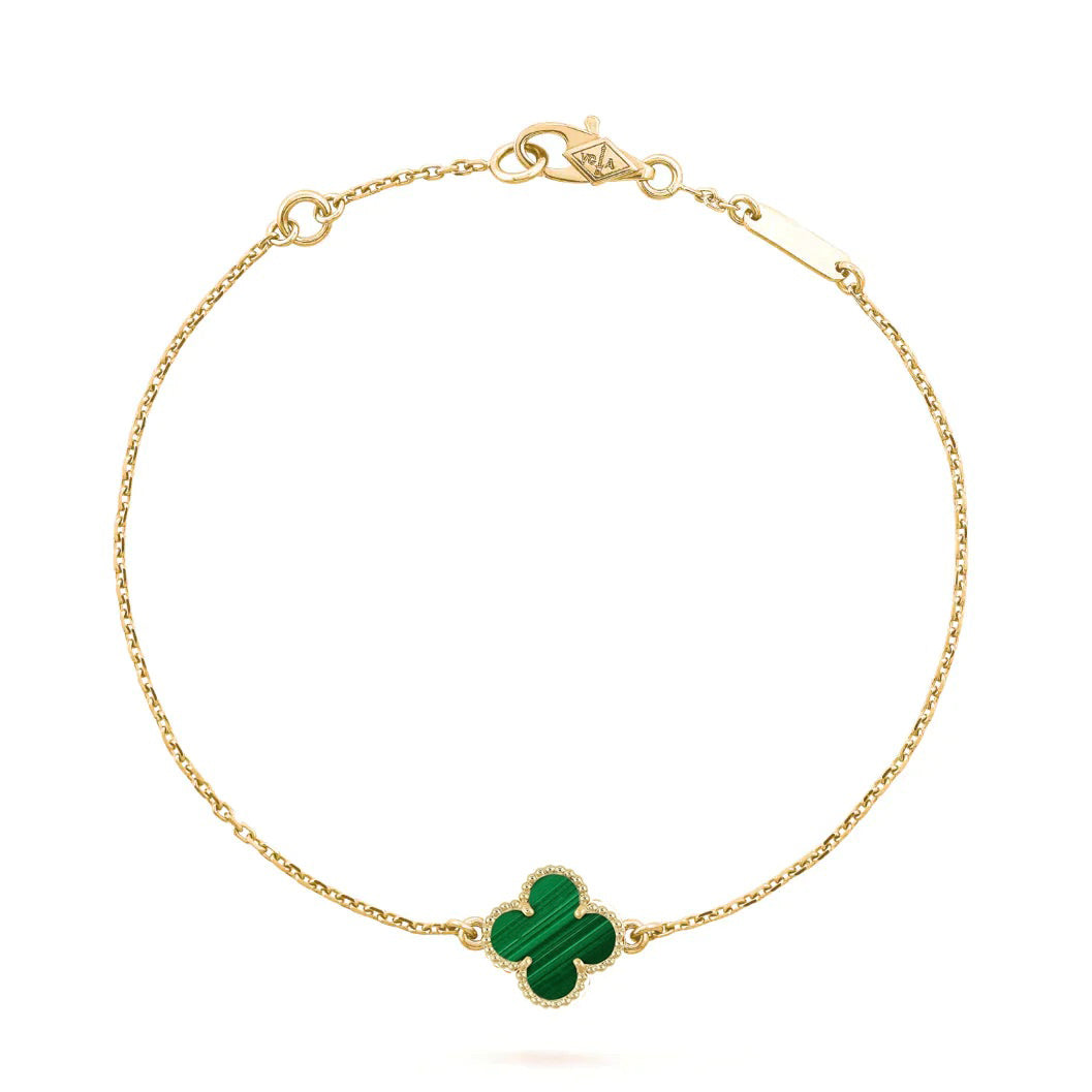 [LUXE JEWELRY]CLOVER BRACELET MALACHITE 1 MOTIF