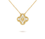 [LUXE JEWELRY]CLOVER 15MM SINGLE FLOWER NECKLACE COLLECTION