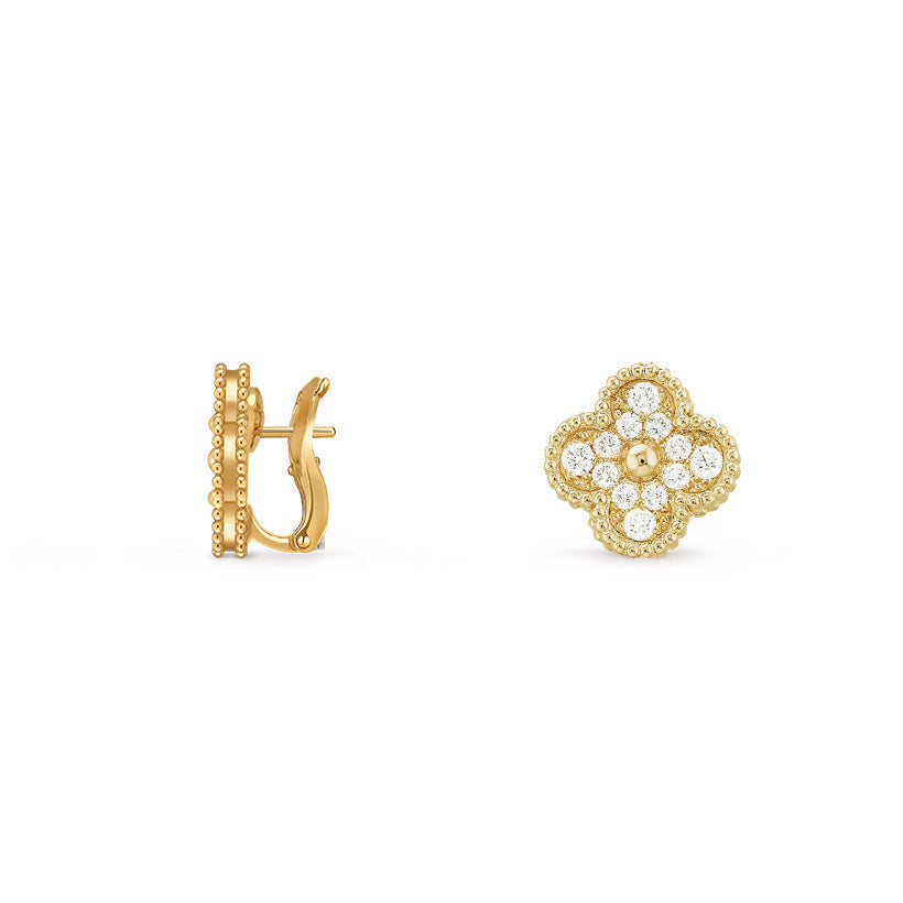 [LUXE JEWELRY]CLOVER 15MM MOP EARRINGS COLLECTION