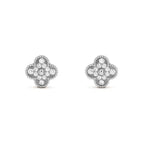 [LUXE JEWELRY]CLOVER SILVER 15MM EARRINGS COLLECTION