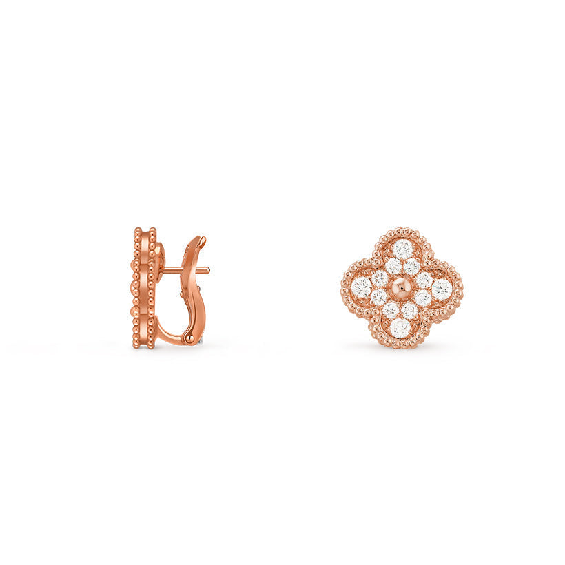 [LUXE JEWELRY]CLOVER 15MM MOP EARRINGS COLLECTION