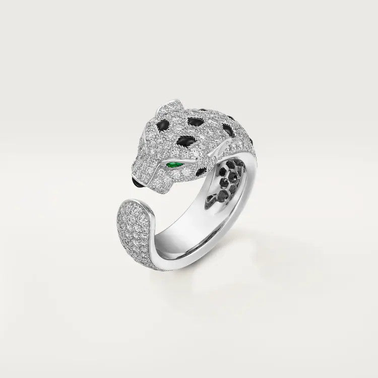 [LUXE JEWELRY] PANTHERE SPOTTED FULL DIAMOND MEDIUM RING