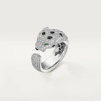 [LUXE JEWELRY] PANTHERE SPOTTED FULL DIAMOND MEDIUM RING