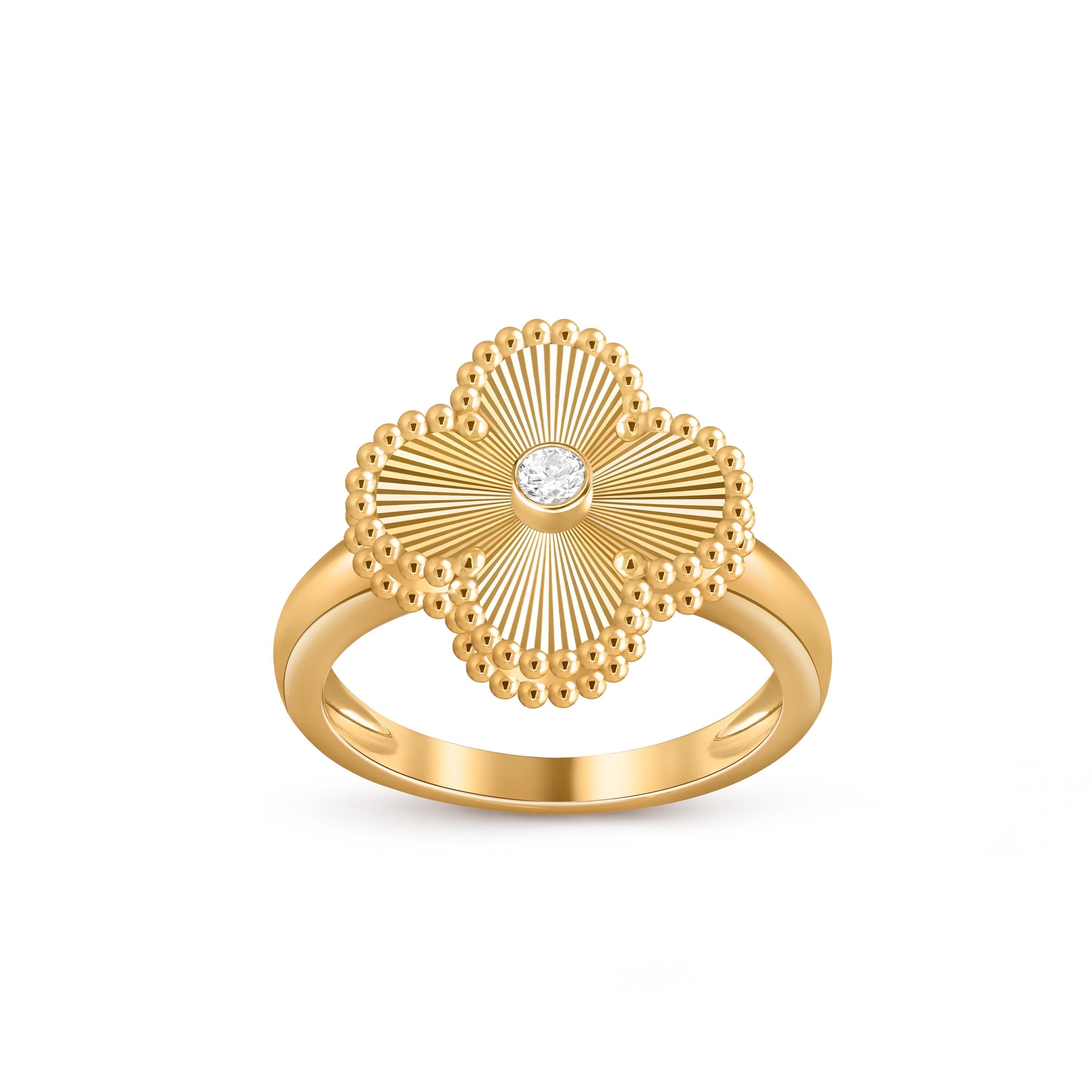 [LUXE JEWELRY]CLOVER DIAMOND RING GOLD COLLECTION