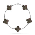 [LUXE JEWELRY] CLOVER 5 MOTIF GRAY MOP BRACELET COLLECTION
